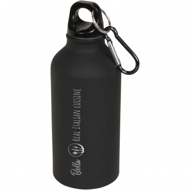 Logotrade Logogeschenke das Foto: Oregon matte 400 ml Trinkflasche mit Karabiner