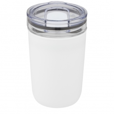 Logotrade Werbegeschenke das Foto: Bello 420 ml Glasbecher mit Außenwand aus recyceltem Kunststoff
