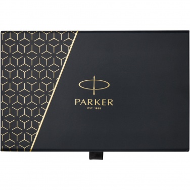 Logotrade werbemittel das Foto: Parker IM achromatisches Kugelschreiber- und Tintenroller-Set mit Geschenkbox