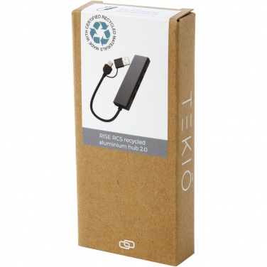Logotrade Werbegeschenke das Foto: Rise USB 2.0 Hub aus recyceltem RCS Aluminium