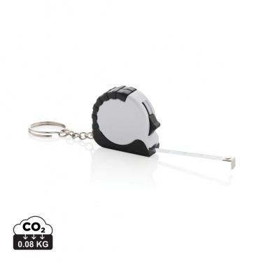Logotrade Geschäftsgeschenke das Foto: MeasureMate 1m Schlüsselband aus RCS recyceltem ABS