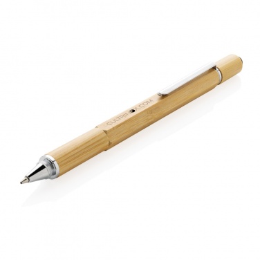 Logotrade Werbeartikel das Foto: 5-in-1 Bambus Tool-Stift