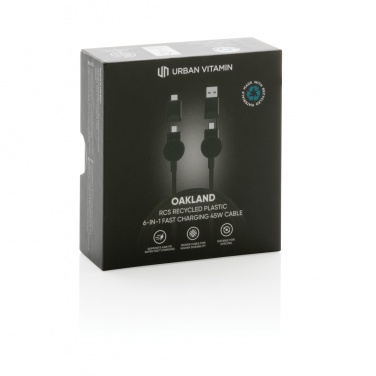 Logotrade Werbegeschenke das Foto: Oakland RCS rKunststoff 1,2m 6-in-1 Fast-Charging 45W Kabel