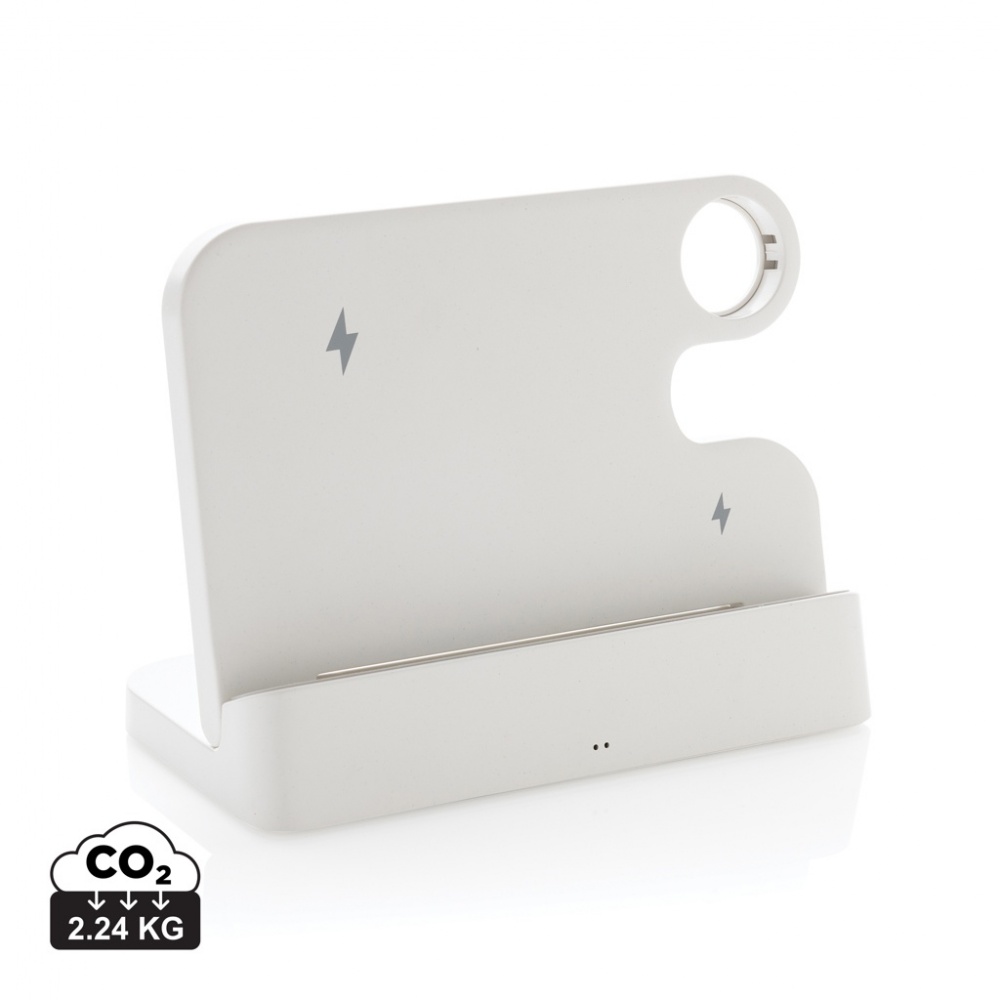 Logotrade werbemittel das Foto: Joltz dual 15W-Ladegerät aus RCS rec. ABS mit iWatch-Slot