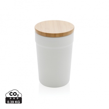 Logotrade Logogeschenke das Foto: GRS rPP-Becher mit Bambusdeckel