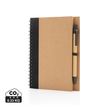 Logotrade Werbeartikel das Foto: Kraft Spiral-Notizbuch mit Stift