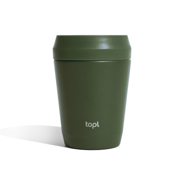 Logotrade Firmengeschenke das Foto: Topl-Trinkbecher aus rec. Stahl mit 360-Grad-Deckel 236ml