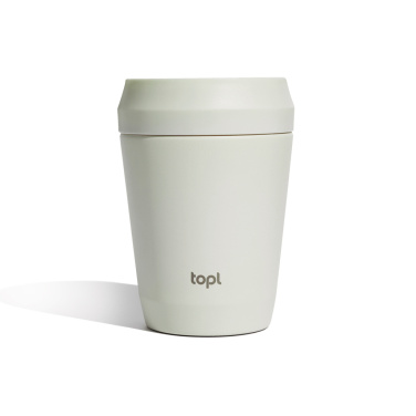 Logotrade Werbeartikel das Foto: Topl-Trinkbecher aus rec. Stahl mit 360-Grad-Deckel 236ml