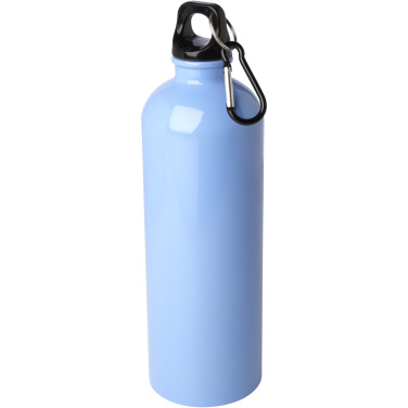 Logotrade Firmengeschenke das Foto: Oregon 750 ml RCS-zertifizierte, einwandige Trinkflasche aus Edelstahl mit Karabinerhaken