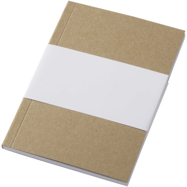 Logotrade Werbeartikel das Foto: Novella Austen A6 Softcover Notizbuch aus recyceltem Kraftpapier – 50 Blatt