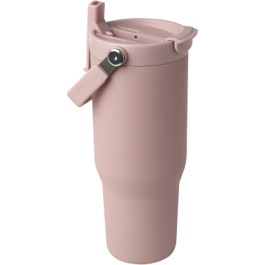 Logotrade Geschäftsgeschenke das Foto: Bronx 900 ml RCS-zertifizierter Kupfer-Vakuum Isolierbecher aus Edelstahl mit Doppelfunktionsdeckel