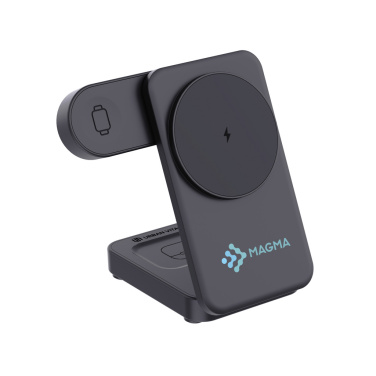 Logotrade Werbeartikel das Foto: Urban Vitamin Arcadia 15W 3in1 Magnet-Charger aus RCS rABS