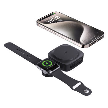 Logotrade Werbegeschenke das Foto: Urban Vitamin Goleta 2-in-1 15W Magnetic Wireless Charger