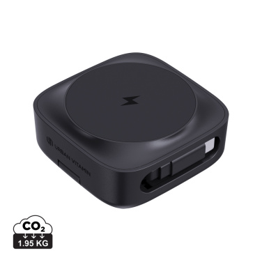 Logotrade Firmengeschenke das Foto: Urban Vitamin Goleta 2-in-1 15W Magnetic Wireless Charger