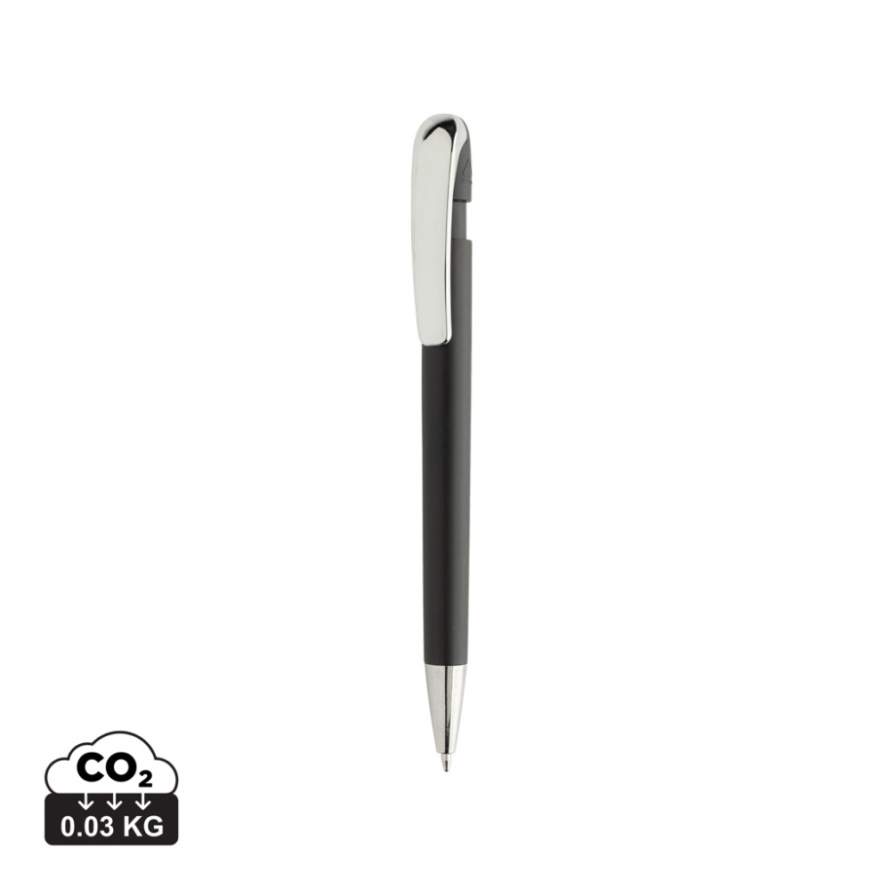 Logotrade Firmengeschenke das Foto: Glide GRS-zertifizierter rABS Stift mit Metallclip