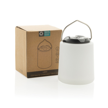 Logotrade werbemittel das Foto: Limio tragbare wiederaufladbare Tischlampe aus RCS rec. ABS