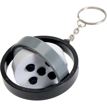 Logotrade Firmengeschenke das Foto: Spinx Gyroskop Fidget Schlüsselanhänger aus recyceltem Kunststoff