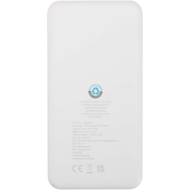 Logotrade Firmengeschenke das Foto: Intan 10 W 10.000 mAh Powerbank aus recyceltem Kunststoff