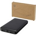 Intan 10 W 10.000 mAh Powerbank aus recyceltem Kunststoff, Tiefschwarz