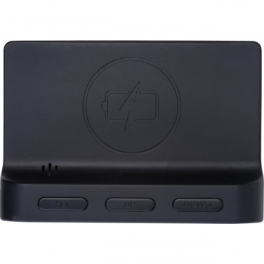 Logotrade Werbegeschenke das Foto: Wecker und kabelloses Ladegerät ADELAIDE