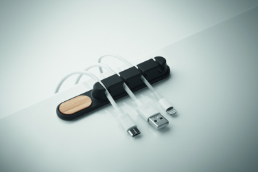 Logotrade Firmengeschenke das Foto: Kabel-Halter Silikon