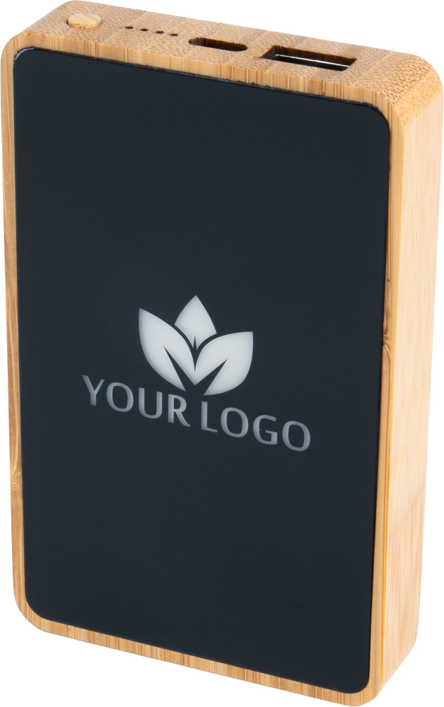 Logotrade Werbeartikel das Foto: Powerbank 5000 mAh mit beleuchtetem Logo
