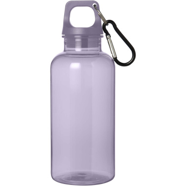 Logotrade Werbeartikel das Foto: Oregon 400 ml RCS-zertifizierte Trinkflasche aus recyceltem Kunststoff mit Karabiner 