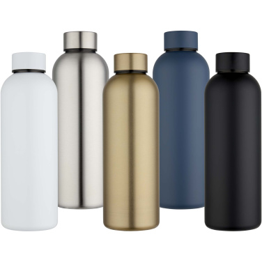 Logotrade Werbeartikel das Foto: Spring 750 ml RCS-zertifizierte einwandige Trinkflasche aus recyceltem Edelstahl