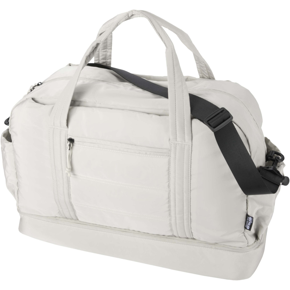 Logotrade Werbegeschenke das Foto: Puffer GRS recycelte Reisetasche mit isoliertem Boden 30L