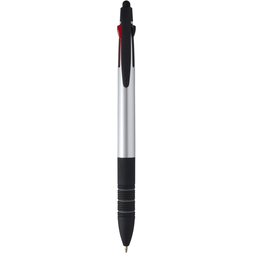 Logotrade Firmengeschenke das Foto: Trine 3-Farben RCS recycelter Kugelschreiber mit Stylus