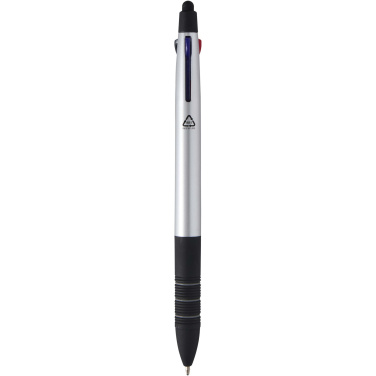 Logotrade Geschäftsgeschenke das Foto: Trine 3-Farben RCS recycelter Kugelschreiber mit Stylus