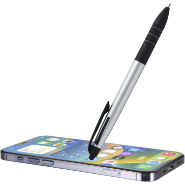 Logotrade Firmengeschenke das Foto: Trine 3-Farben RCS recycelter Kugelschreiber mit Stylus