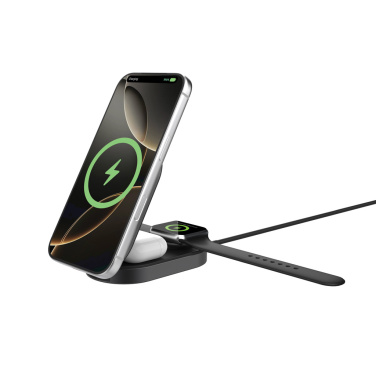 Logotrade Firmengeschenke das Foto: Quantum Ultra-Fast 3-in-1 25W faltbarer Wireless Charger