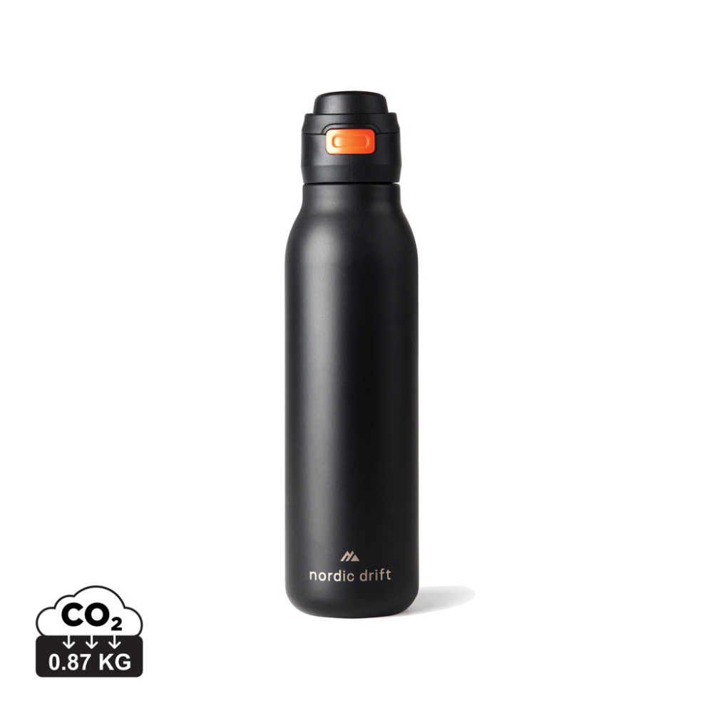 Logotrade Werbeartikel das Foto: Nordic Drift Trail einwandige RCS Wasserflasche 750ml