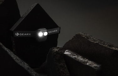 Logotrade Geschäftsgeschenke das Foto: Gear X Stirnlampe mit Bewegungssensor aus RCS rec. ABS