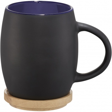 Logo trade promotional product photo of: Hearth 400 ml ceramic mug with wooden coaster