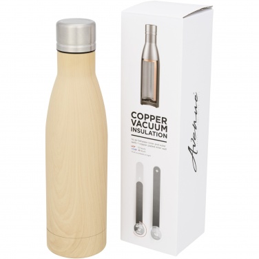 Logo trade promotional products picture of: Vasa 500 ml wood-look copper vacuum insulated bottle
