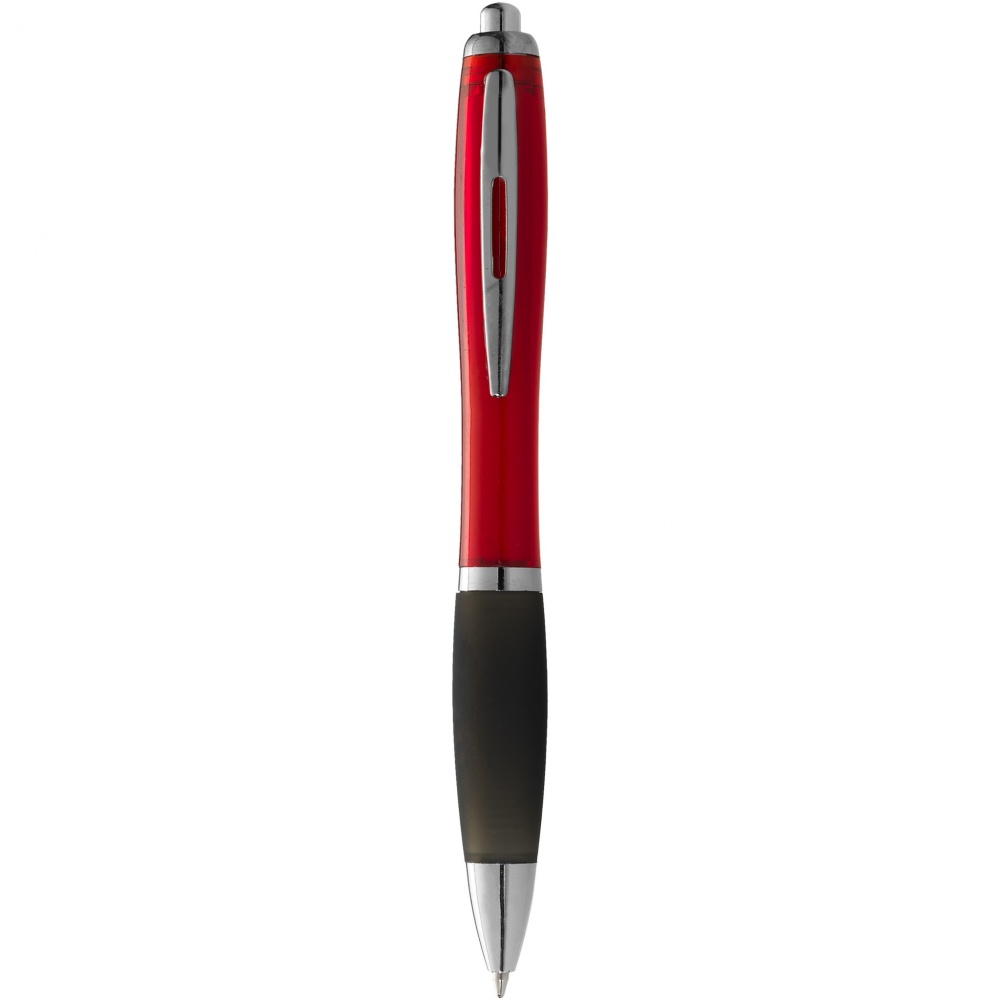 Logotrade promotional gift image of: Nash ballpoint pen coloured barrel and black grip