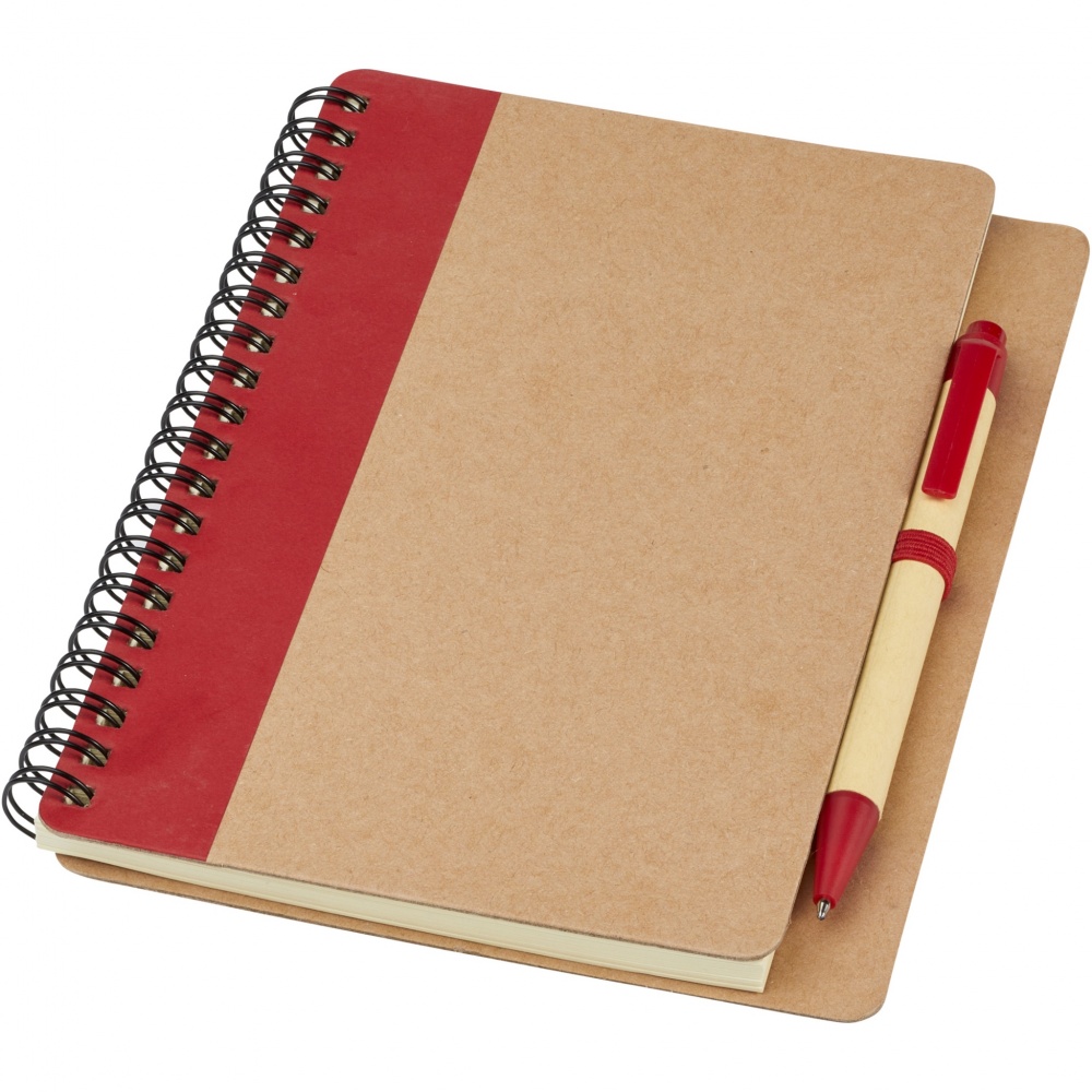 Logo trade corporate gifts image of: Priestly recycled notebook with pen