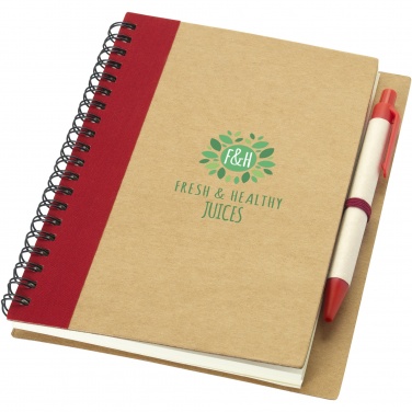 Logo trade promotional giveaway photo of: Priestly recycled notebook with pen