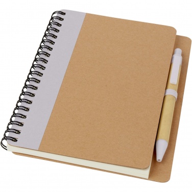 Logo trade corporate gifts image of: Priestly recycled notebook with pen
