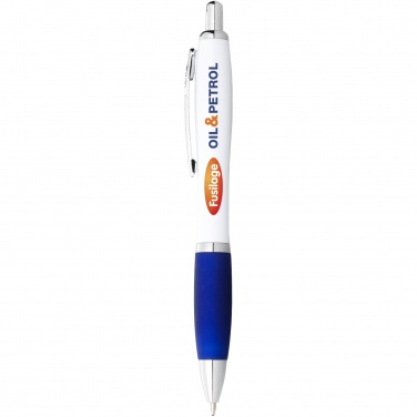 Logotrade business gifts photo of: Nash ballpoint pen with white barrel and coloured grip