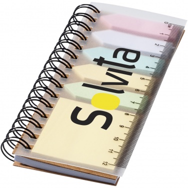 Logo trade promotional gifts picture of: Spinner spiral notebook with coloured sticky notes