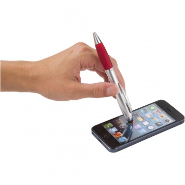 Logo trade promotional items picture of: Nash stylus ballpoint with coloured grip