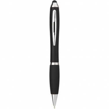 Logotrade corporate gift picture of: Nash coloured stylus ballpoint pen with black grip