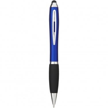 Logotrade promotional item picture of: Nash coloured stylus ballpoint pen with black grip