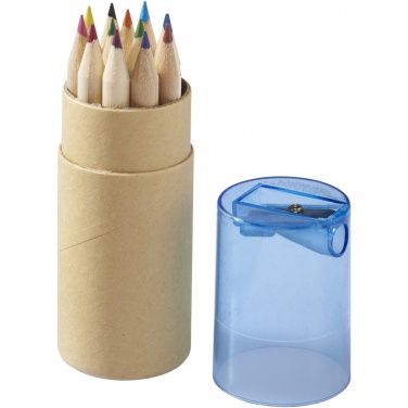Logotrade business gift image of: Hef 12-piece coloured pencil set with sharpener