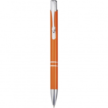 Logo trade promotional merchandise image of: Moneta aluminium click ballpoint pen (blue ink)