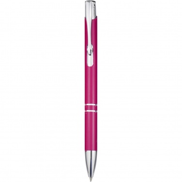 Logotrade promotional merchandise picture of: Moneta aluminium click ballpoint pen (blue ink)