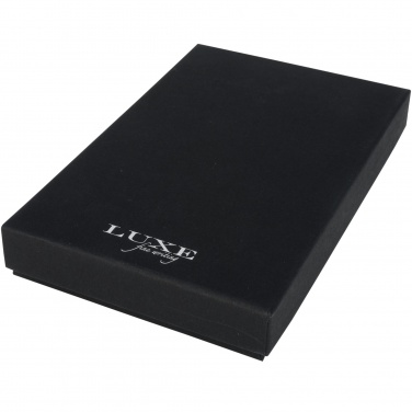 Logo trade promotional giveaways image of: Carbon duo pen gift set with pouch